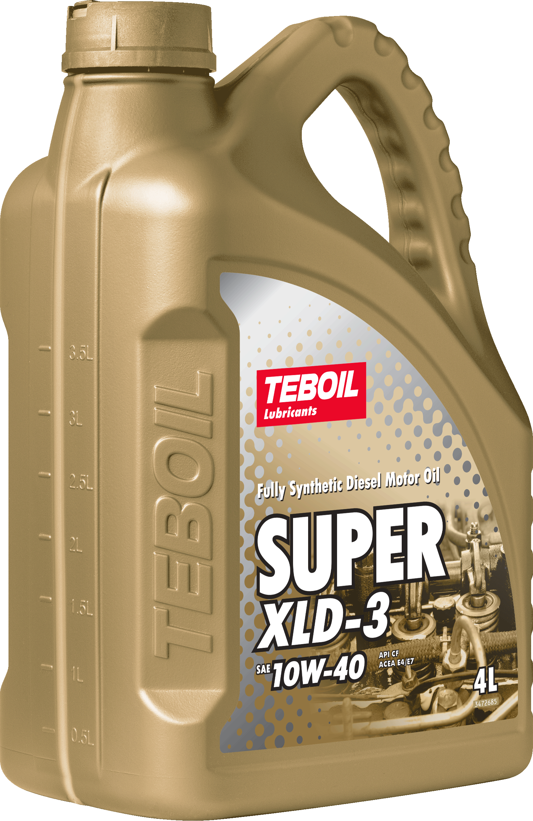 Масло моторное TEBOIL Super XLD-3 10W-40 синтетическое 4 л